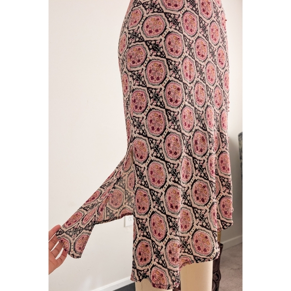 90s Floral Bias Cut Vintage Midi Dress - Picture 10 of 15